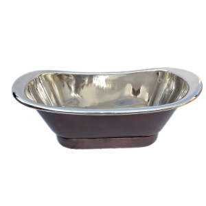 Perlita - nickel plated copper bathtub