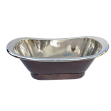 Perlita - nickel plated copper bathtub