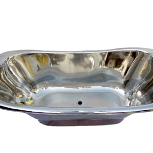Perlita - nickel plated copper bathtub
