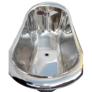 Perlita - nickel plated copper bathtub