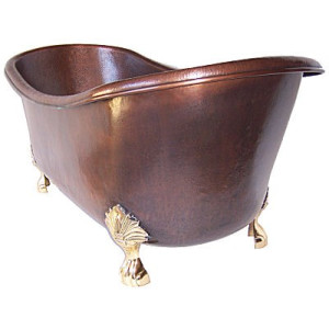 Tecla - copper bathtub with handles