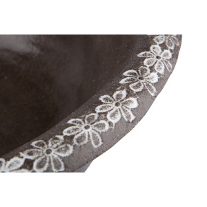 Lukrecja  - brown sink with decorative edge
