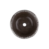 Lukrecja  - brown sink with decorative edge