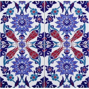 Makbule - ceramic iznik tiles 20x20cm