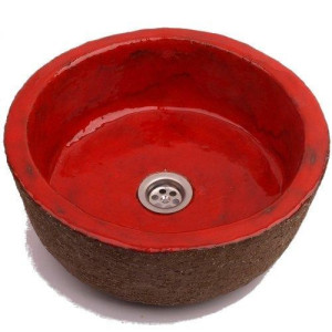 Ida  - handmade red sink