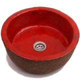 Ida  - handmade red sink