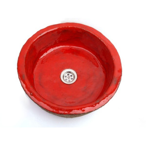 Ida  - handmade red sink
