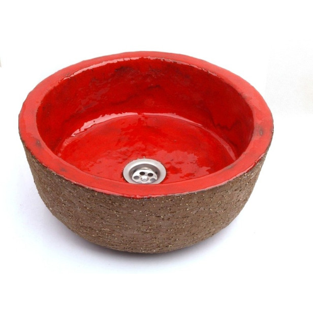 Ida  - handmade red sink