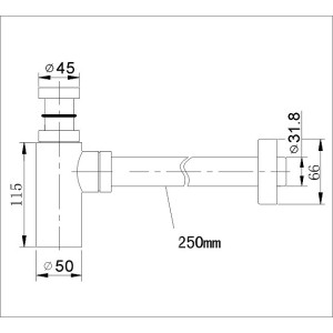  Enrico - Brass basin siphon