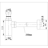 Enrico - Brass basin siphon