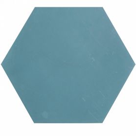 Hexagonal - blue - hexagonal plain cement tiles
