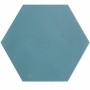 Hexagonal - Hexagonal Plain Cement Tiles Blue