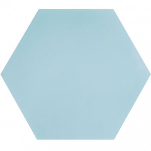 Hexagonal - light blue - hexagonal plain cement tiles