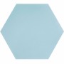 Hexagonal - light blue - hexagonal plain cement tiles