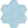 Hexagonal - light blue - hexagonal plain cement tiles