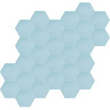Hexagonal - light blue - hexagonal plain cement tiles