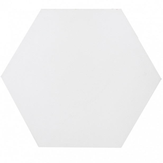 Hexagonal - white - hexagonal plain cement tiles