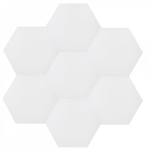 Hexagonal - white - hexagonal plain cement tiles