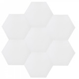 Hexagonal - white - hexagonal plain cement tiles