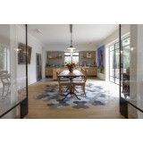 Hexagonal - white - hexagonal plain cement tiles