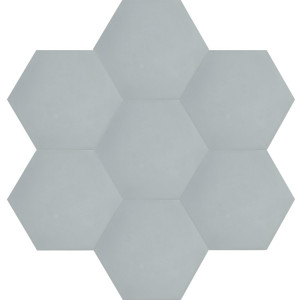 Hexagonal - grey - hexagonal plain cement tiles