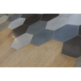 Hexagonal - grey - hexagonal plain cement tiles