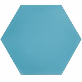 Hexagonal - turquoise - hexagonal plain cement tiles