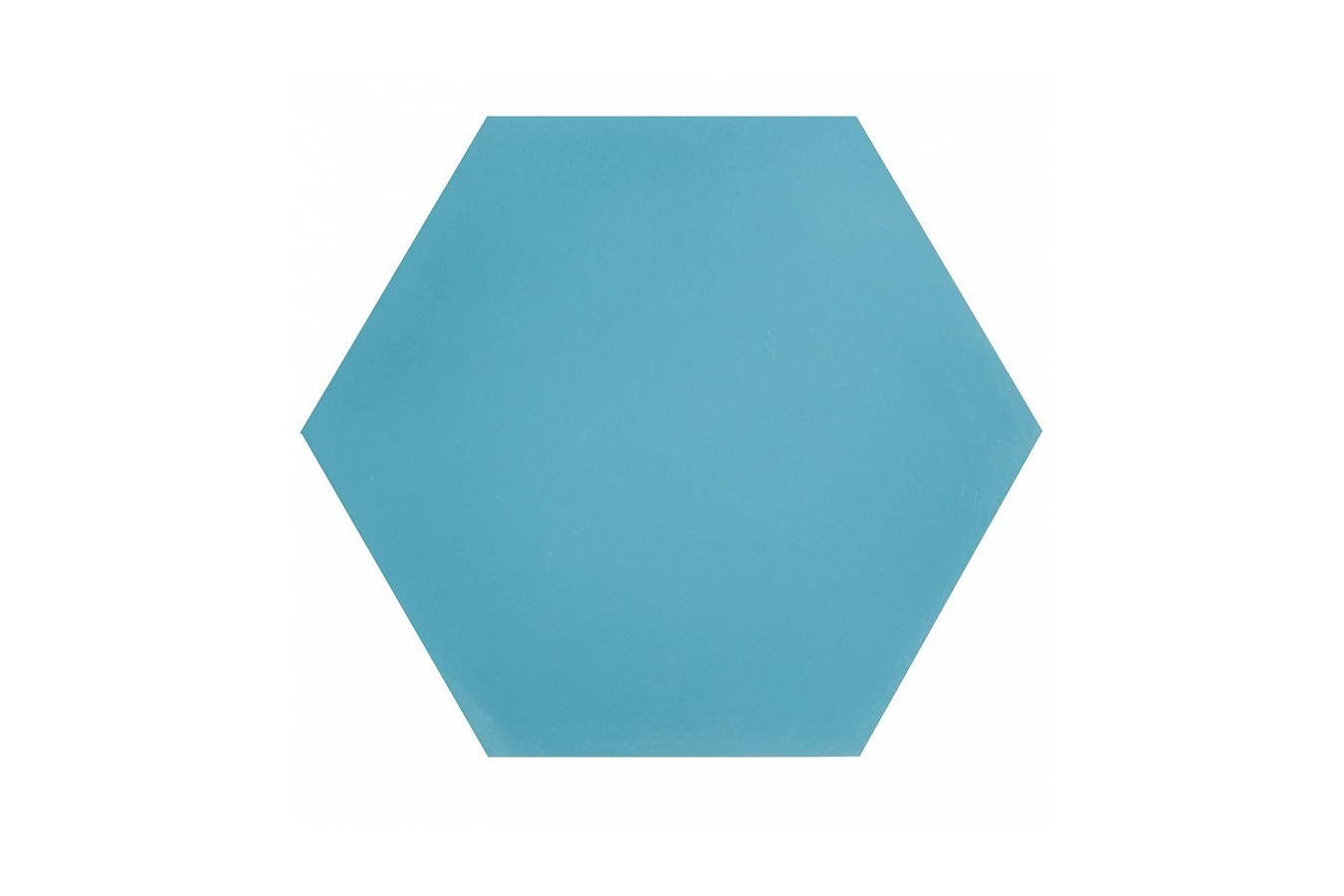 Hexagonal - turquoise - hexagonal plain cement tiles