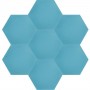 Hexagonal - turquoise - hexagonal plain cement tiles