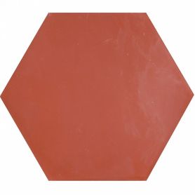 Hexagonal - red - hexagonal plain cement tiles