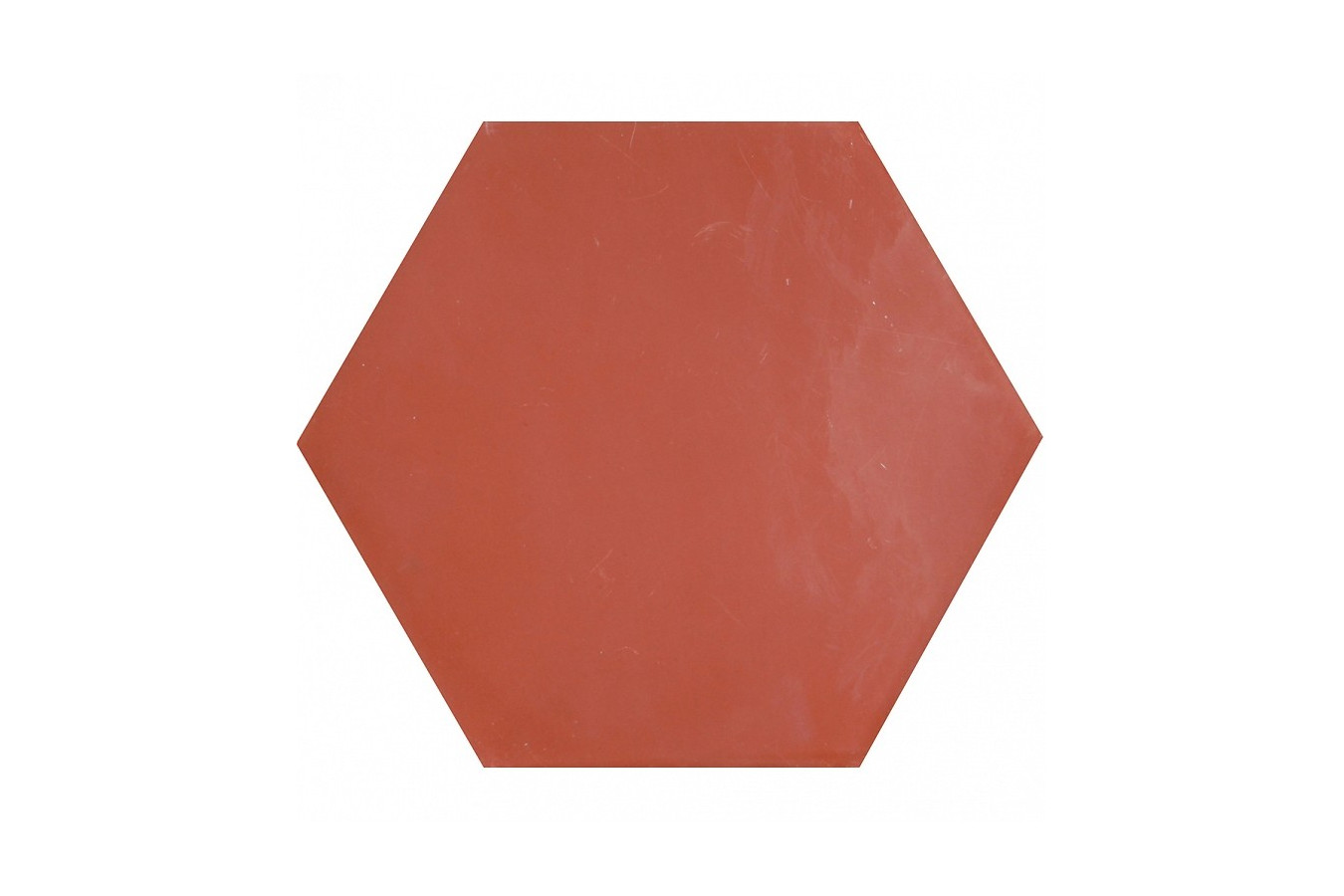 Hexagonal - red - hexagonal plain cement tiles