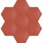 Hexagonal - red - hexagonal plain cement tiles