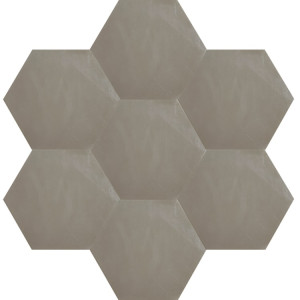 Hexagonal - dark grey - hexagonal plain cement tiles