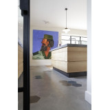 Hexagonal - dark grey - hexagonal plain cement tiles