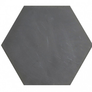 Hexagonal - black - hexagonal plain cement tiles