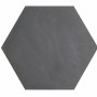 Hexagonal - black - hexagonal plain cement tiles