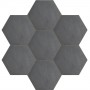 Hexagonal - black - hexagonal plain cement tiles