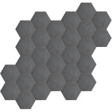 Hexagonal - black - hexagonal plain cement tiles
