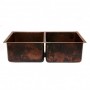 Pedro - Kitchen double-chamber copper sink